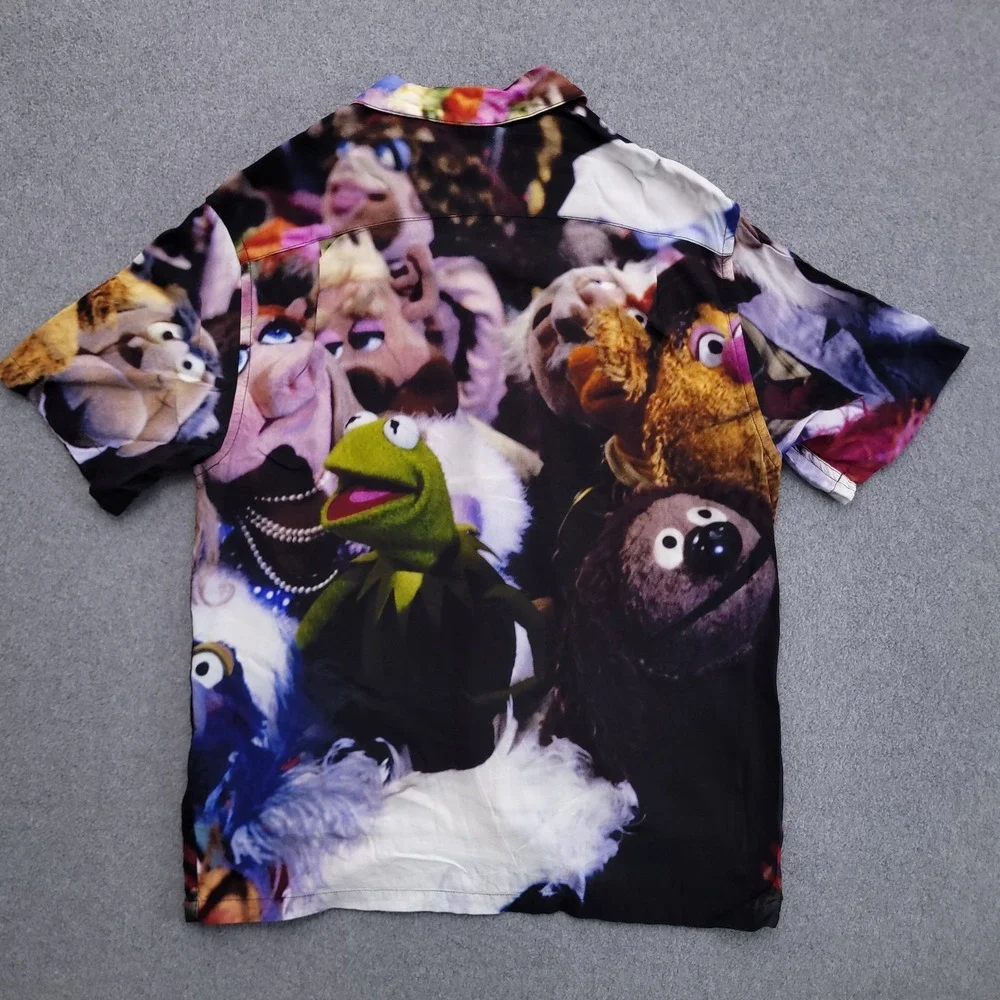 Disney Parks Shirt Mens M The Muppets All Over Print Camp Button Up AOP